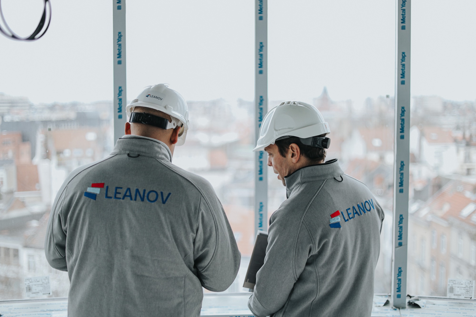 Vista da obra LEANOV em Bruxelas